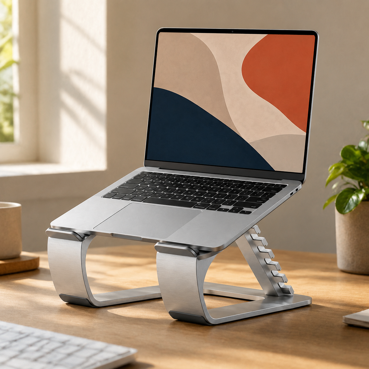 Support réglable pour ordinateur portable à arche ouverte