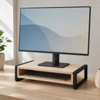 Rehausseur d’écran avec plateau de rangement