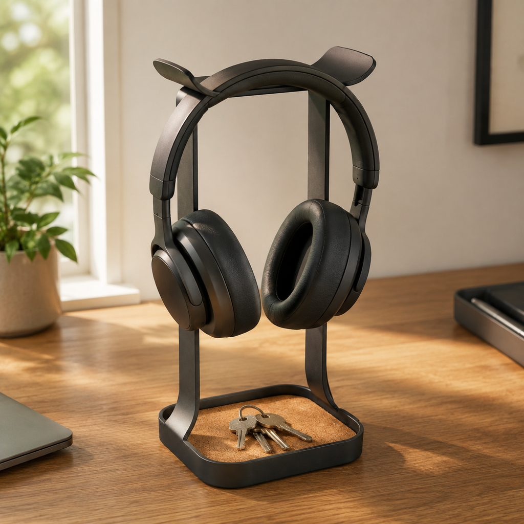 Support pour casque avec vide-poche intégré