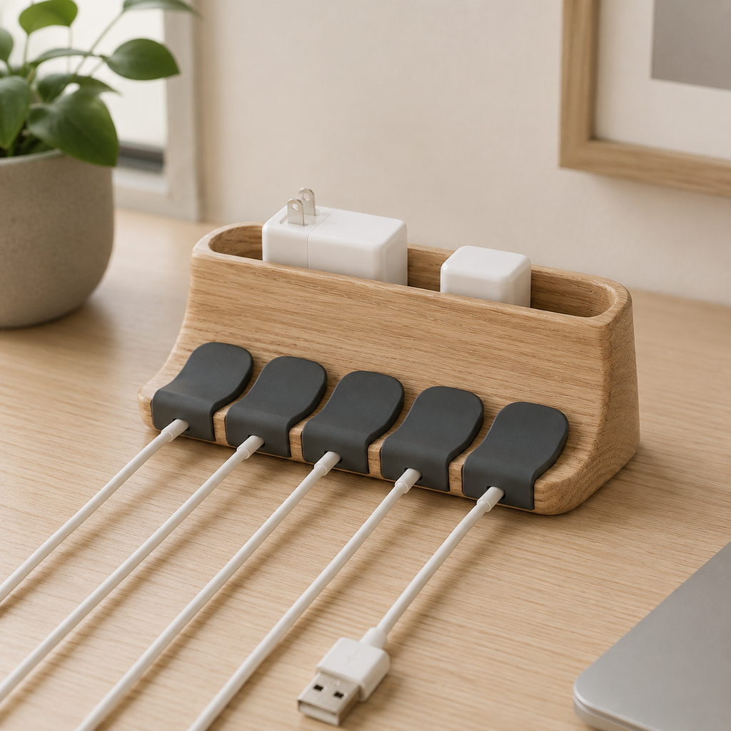 Organisateur de câbles et accessoires de bureau