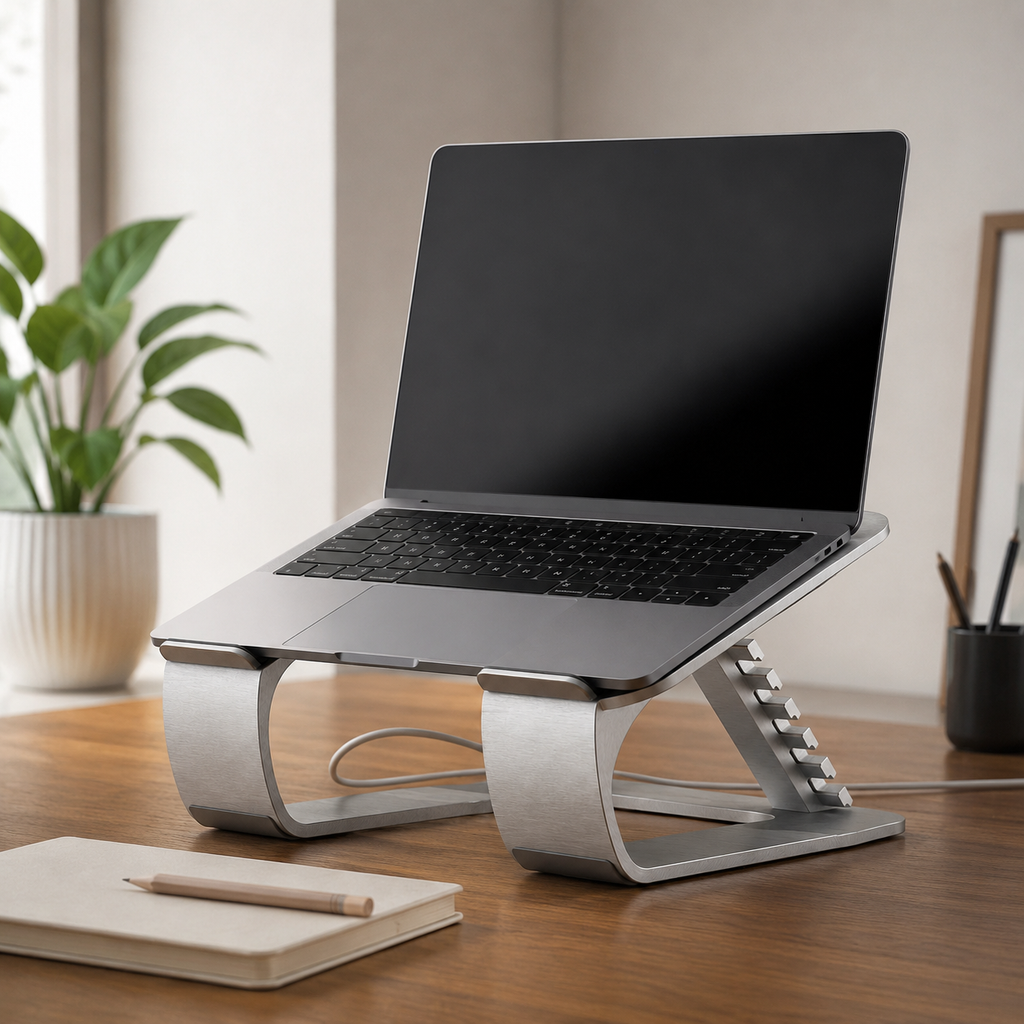 Support réglable pour ordinateur portable à arche ouverte
