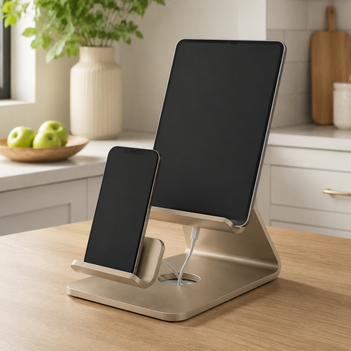 Support double angle pour tablette et téléphone