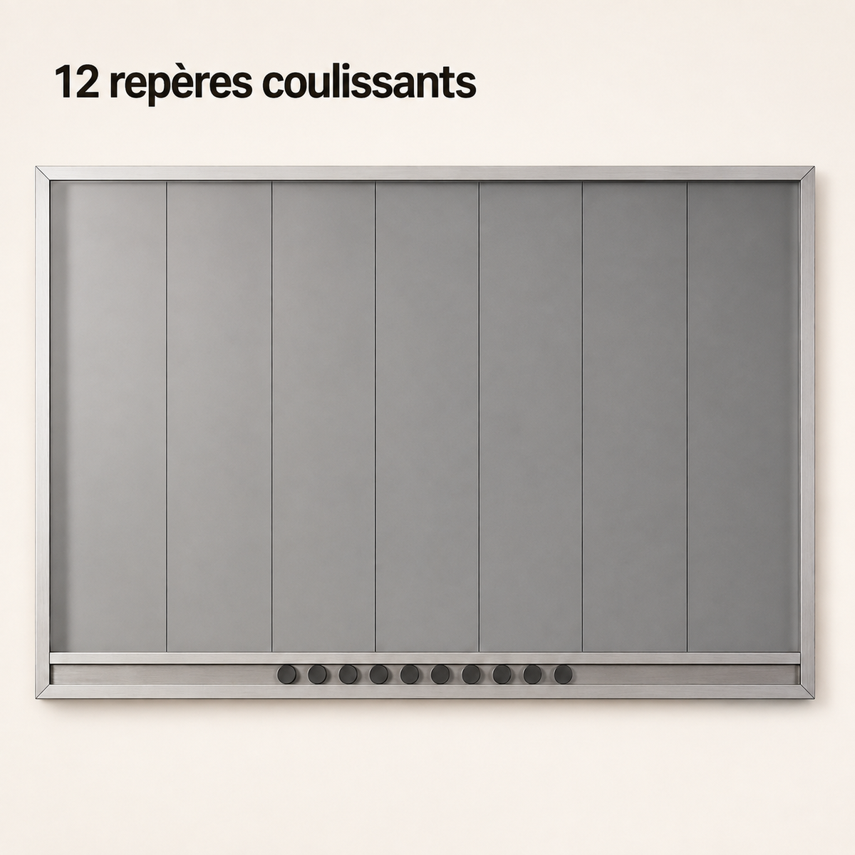 Tableau hebdomadaire effaçable avec repères coulissants