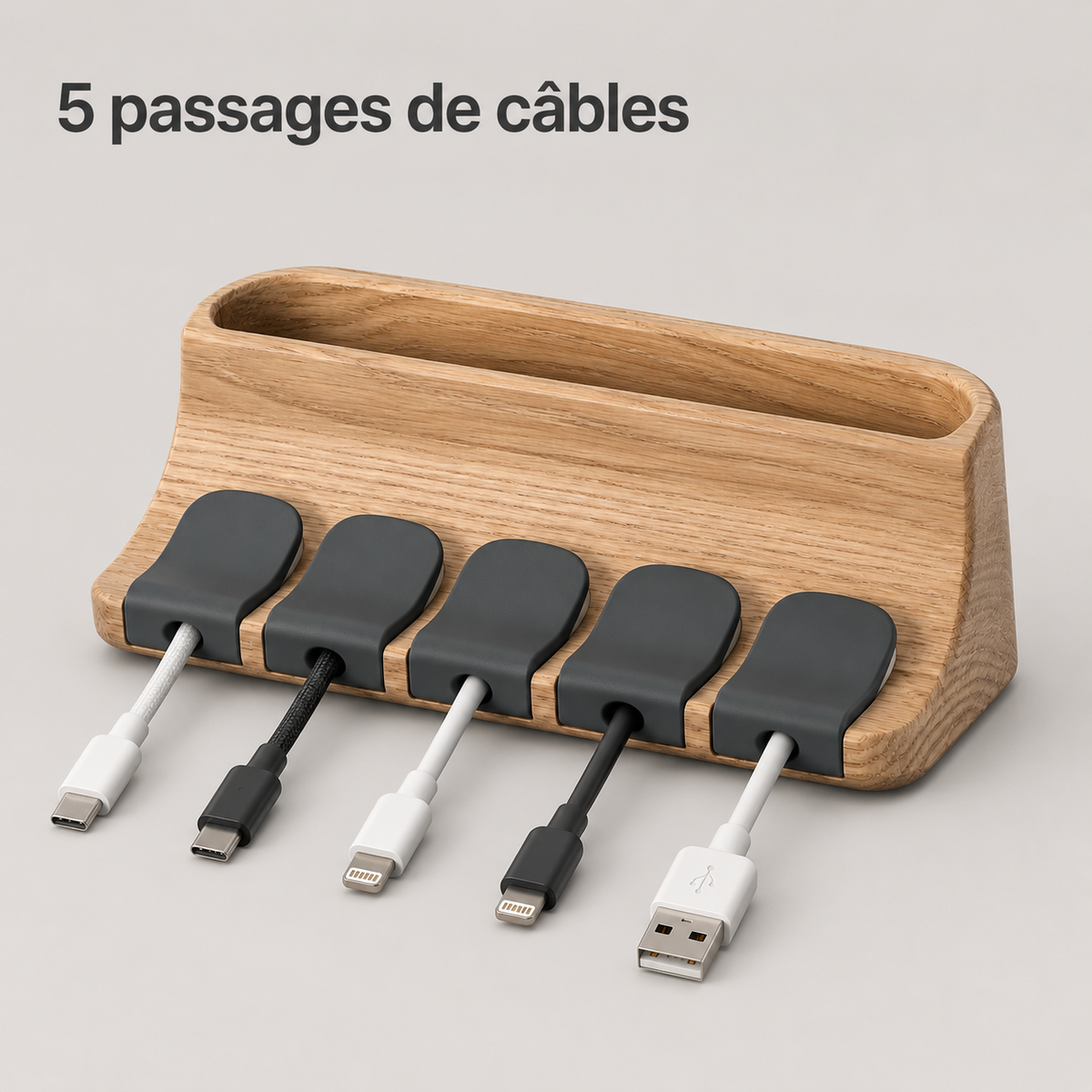 Organisateur de câbles et accessoires de bureau