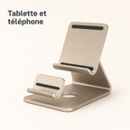 Support double angle pour tablette et téléphone