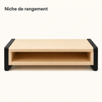Rehausseur d’écran avec plateau de rangement
