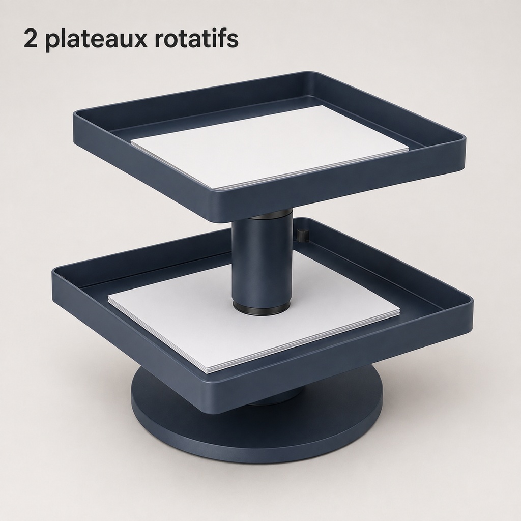 Plateau à courrier rotatif à deux niveaux