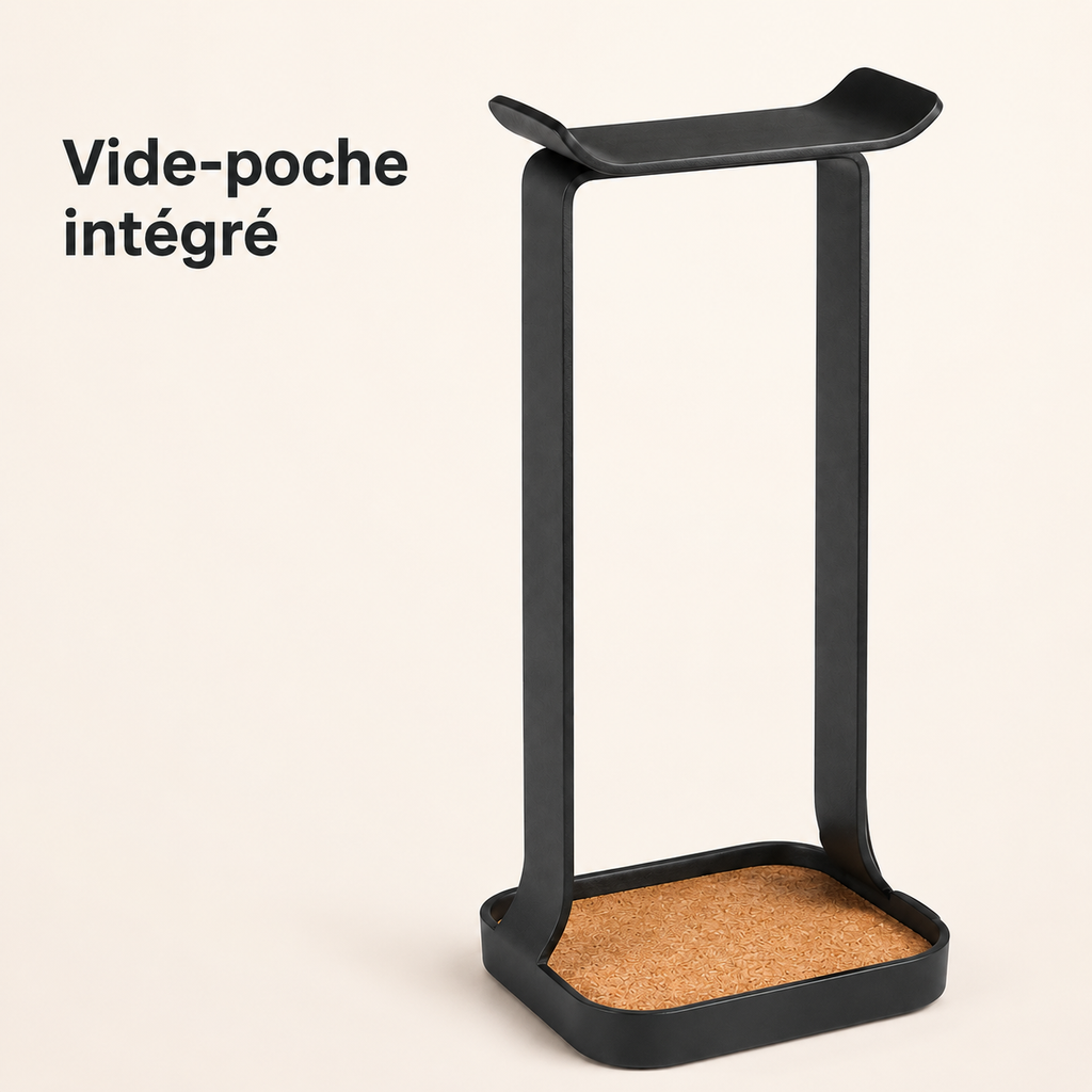Support pour casque avec vide-poche intégré