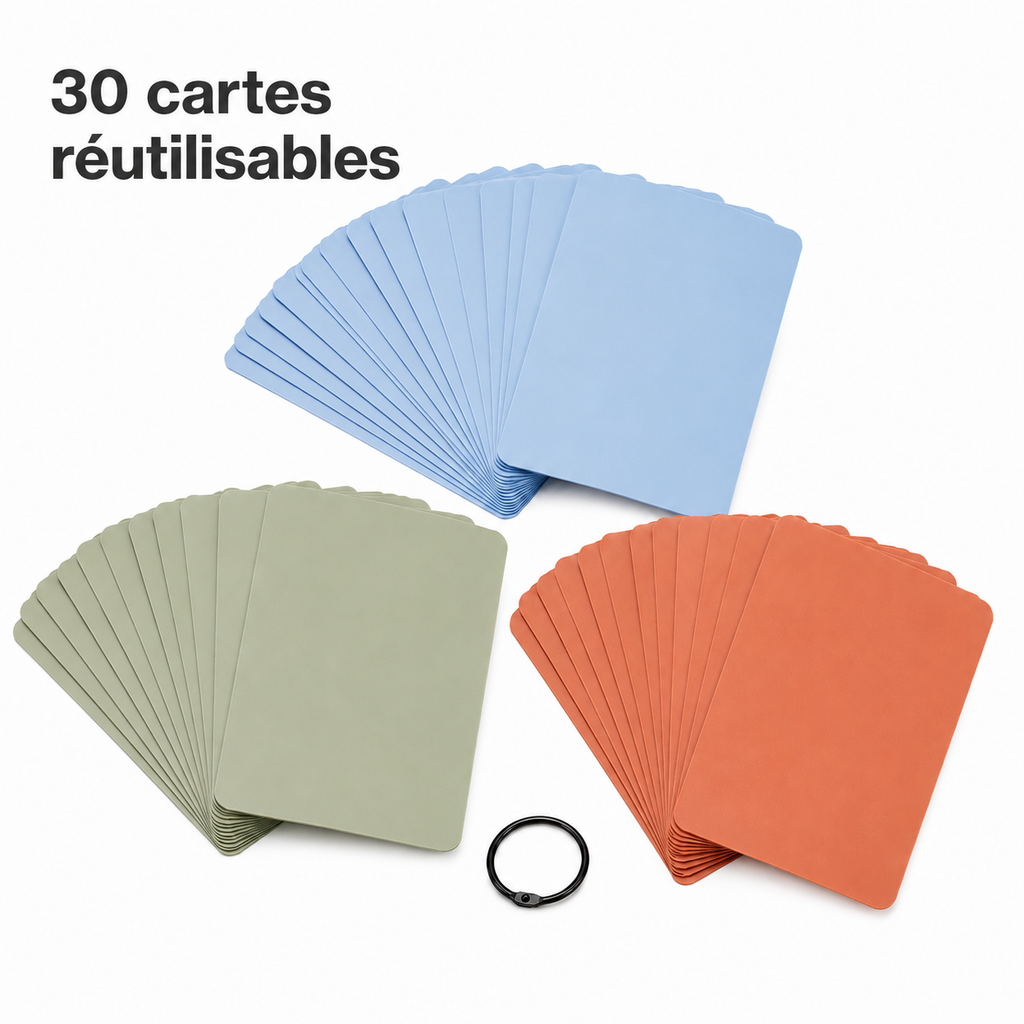 Kit de cartes de réunion réutilisables