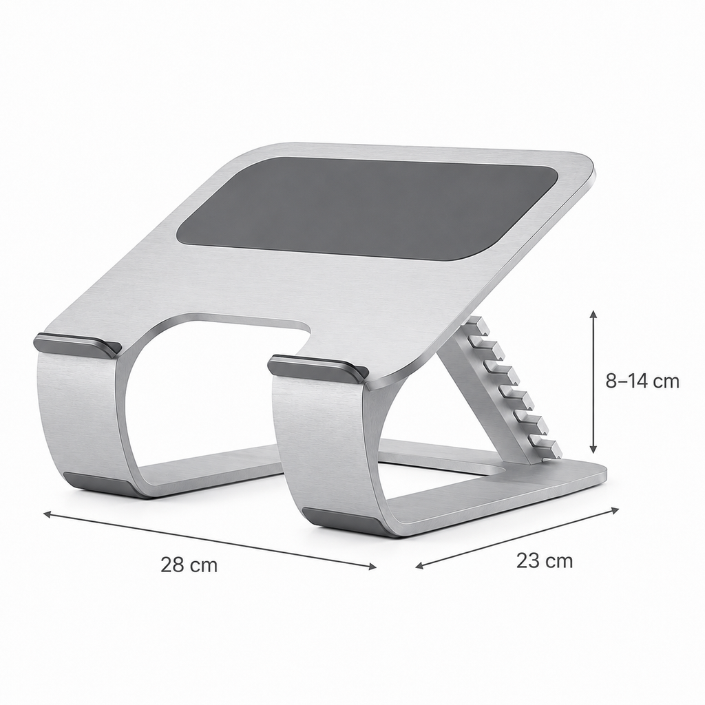 Support réglable pour ordinateur portable à arche ouverte