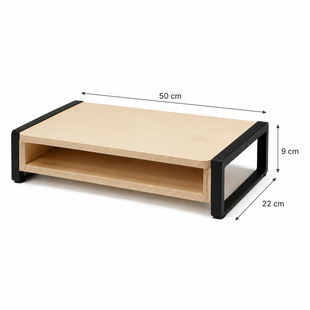 Rehausseur d’écran avec plateau de rangement