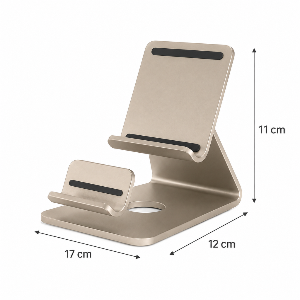 Support double angle pour tablette et téléphone
